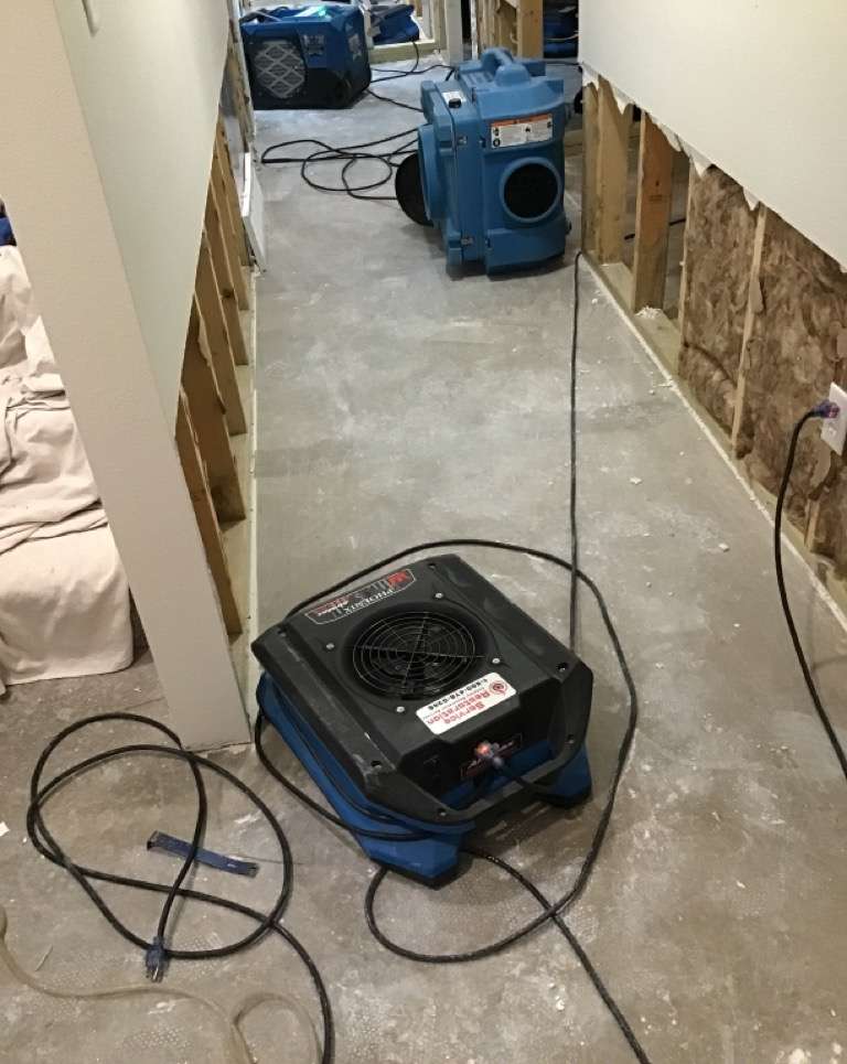 Water damage cleanup and extraction